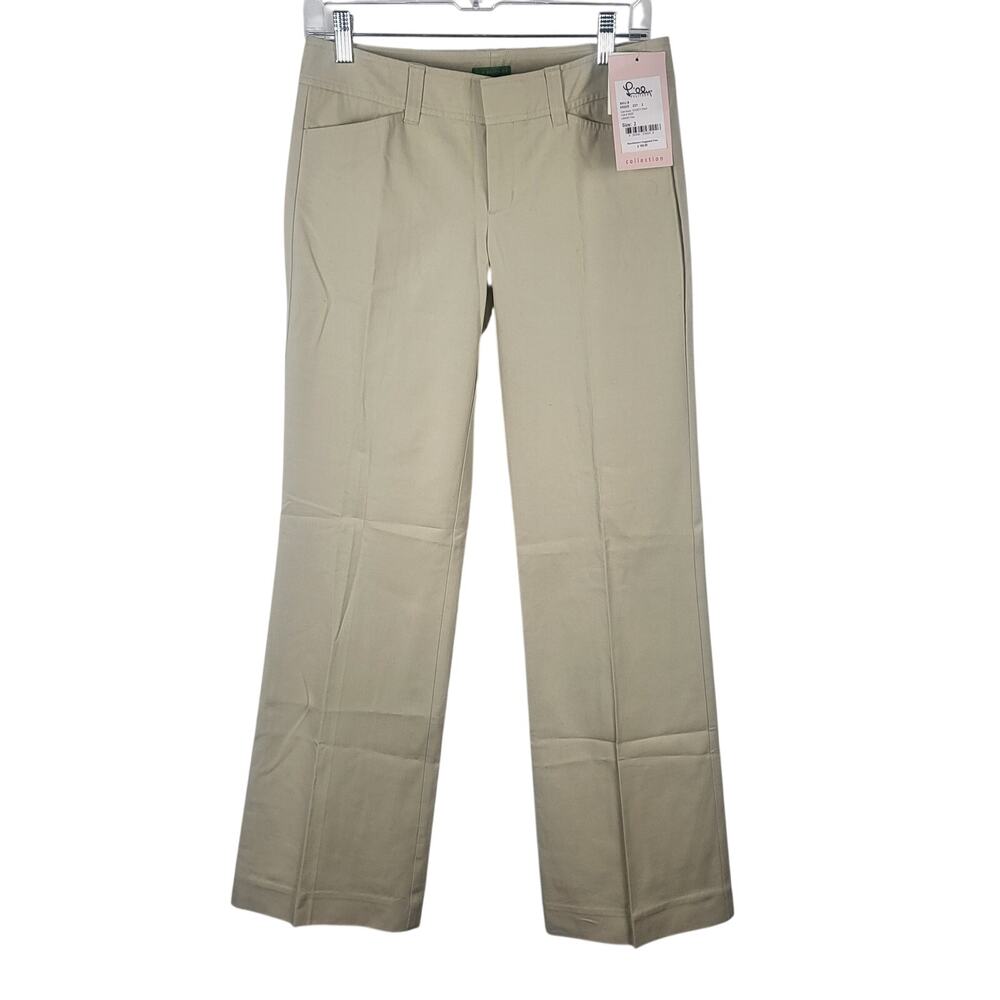 Lilly Pulitzer SOCIETY PANT in Khaki Library Tan Palm Beach Fit NWT Size 2 $168